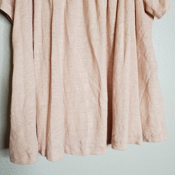Aritzia Wilfred Sartre Linen Off The Shoulder Top Size XS Pink Coastal Beachy - Picture 6 of 8